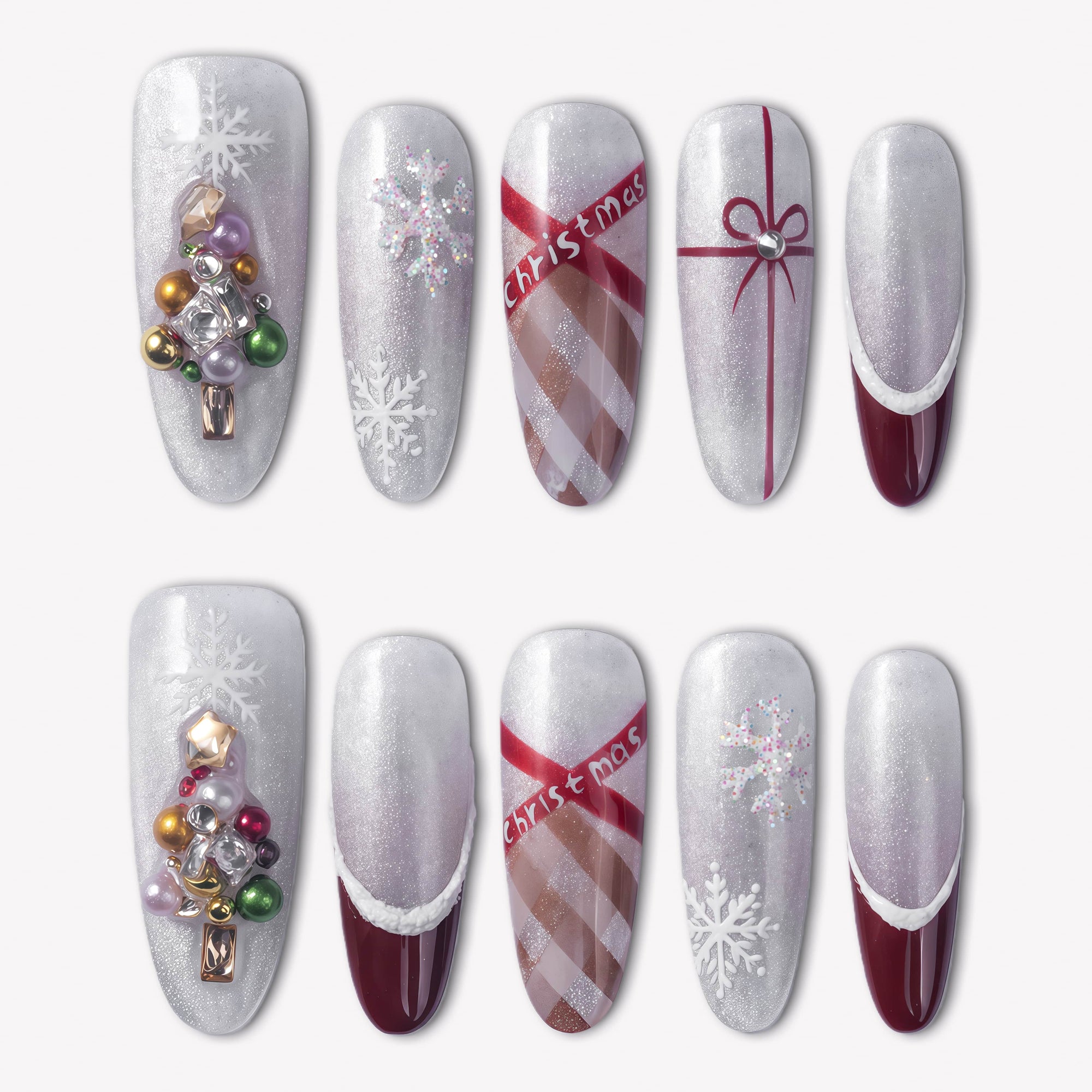 Holiday Soirée Handmade Press On Nails