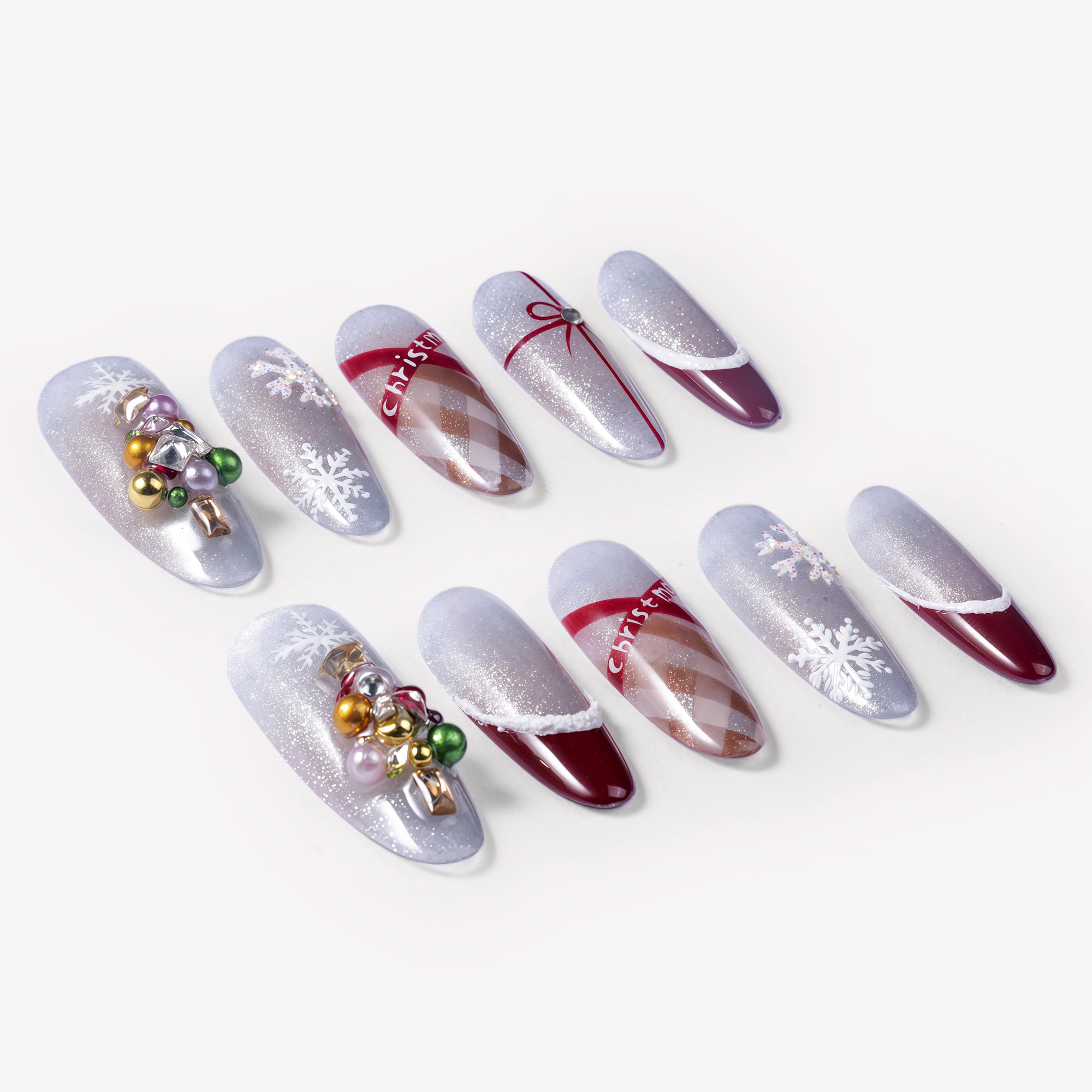 Holiday Soirée Handmade Press On Nails