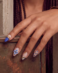 Porcelain Azure Handmade Press On Nails