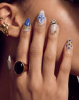 Porcelain Azure Handmade Press On Nails