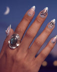 Stardust Bow Handmade Press On Nails