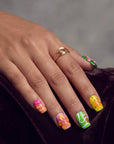Tropical Jelly Bloom Handmade Press On Nails