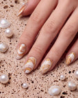 Sunset Shell Handmade Press On Nails
