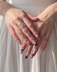 Coffee Blossom Handmade Press On Nails