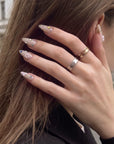 Water Drop Shimmer Handmade Press On Nails