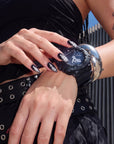 Obsidian Stardust Handmade Press On Nails