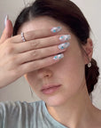 Aqua Frost Handmade Press On Nails