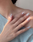 Aqua Frost Handmade Press On Nails