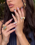 Floral Symphony Handmade Press On Nails