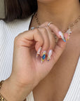 Gilded Relic Blue Handmade Press On Nails