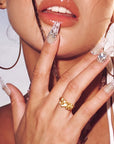 Rose Gold Whispers Handmade Press On Nails