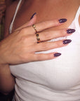 Cocoa Dots Handmade Press On Nails