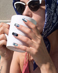 Winter Gridlight Handmade Press On Nails