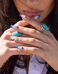 Sapphire Sovereign Handmade Press On Nails