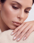 Pearlescent Shores Handmade Press On Nails