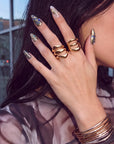 Gilded Armor Handmade Press On Nails