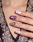 Amethyst Wisdom & Crown Intuition Handmade Press On Nails