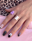 Mademoiselle Bow Handmade Press On Nails