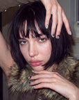 Obsidian Protection & Root Grounding Handmade Press On Nails