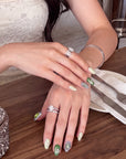 Green Quartz Career & Vitality Handmade Press On Nails