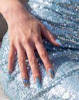 Aquamarine Serenity & Throat Chakra Handmade Press On Nails