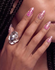 Rosé Veins Handmade Press On Nails