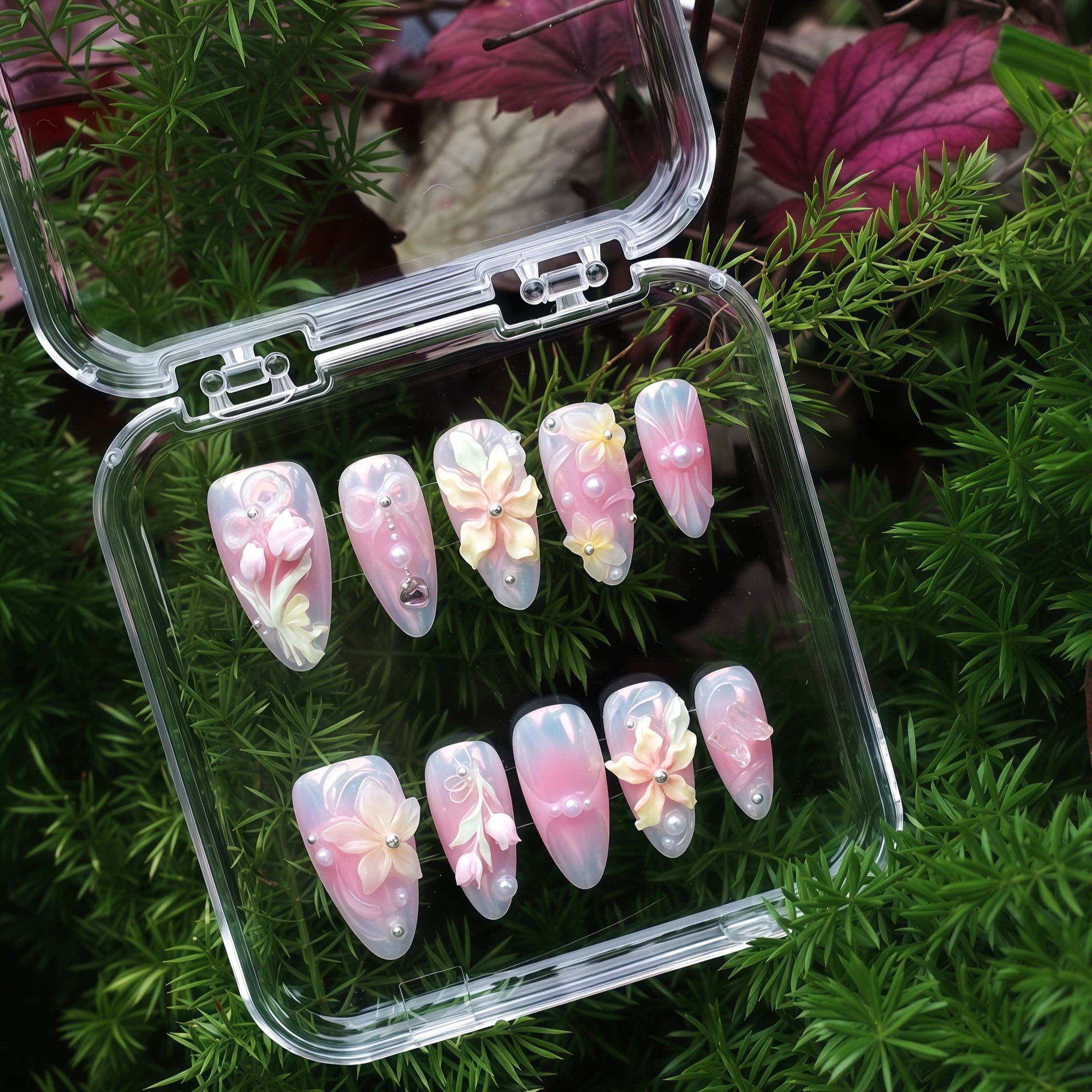 Pastel Bloom Handmade Press On Nails