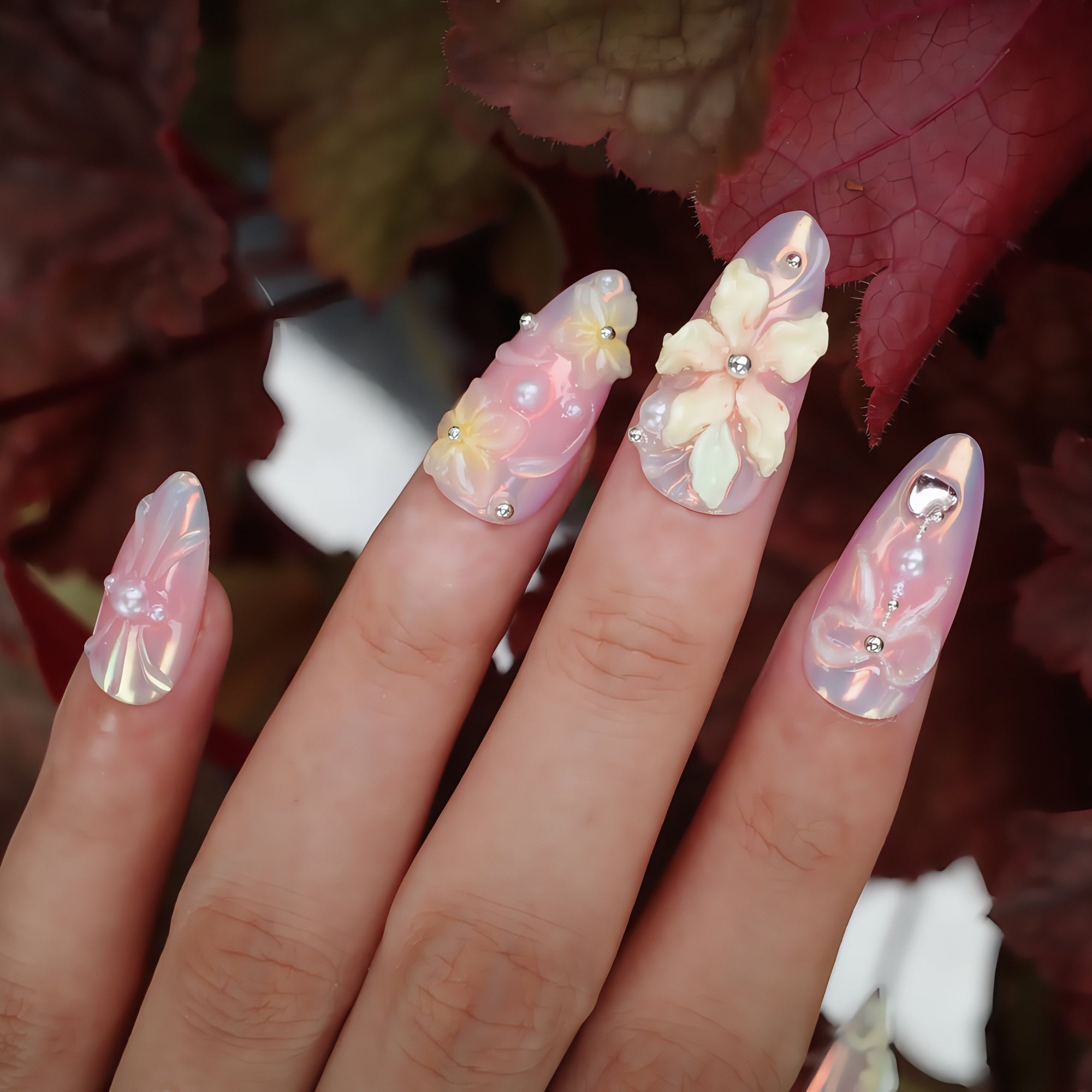 Pastel Bloom Handmade Press On Nails
