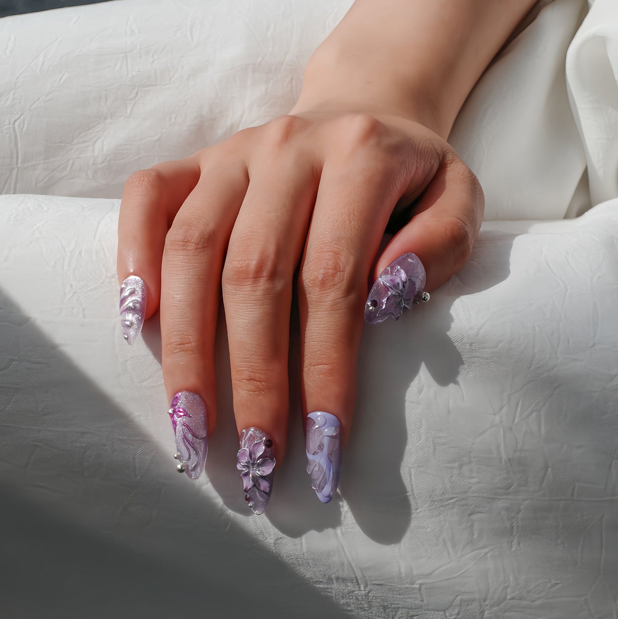 Purple Dream Handmade Press On Nails