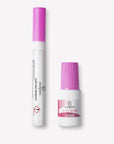 Beyondcanva nail glue bottle and nail glue remover pen set with pink caps on a white background