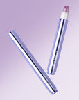 Close-up product image of the Beyondcanva Total Repair Nail Pen with purple metallic casing, cap, and exposed pink ceramic precision tip