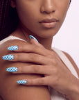 Choco Sky Dots Handmade Press On Nails