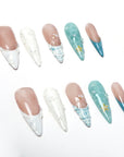 Waves of Aether Handmade Press On Nails