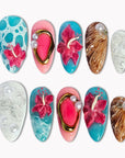 Tropical Luxe Handmade Press On Nails