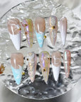 Ocean Breeze Handmade Press On Nails