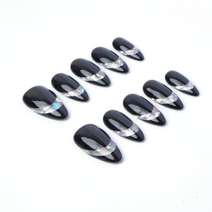 Midnight Spark Handmade Press On Nails