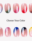 Side Bang French Medium Oval Palette Handmade Press On Nails