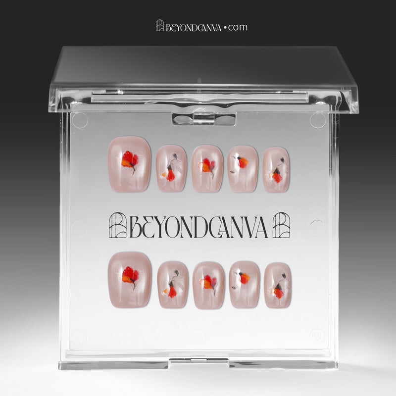 Scarlet Poppy Handmade Press On Nails
