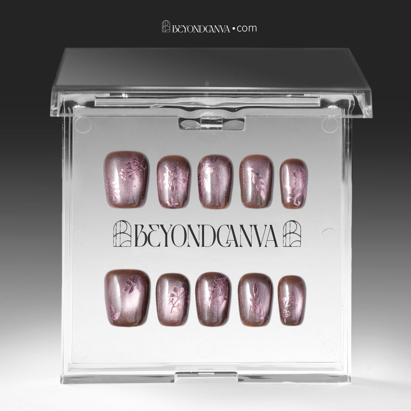 Amber Nocturne Handmade Press On Nails