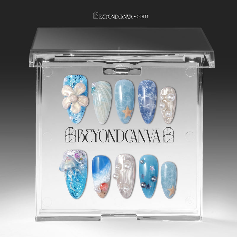 Deep Sea Serenade Handmade Press On Nails