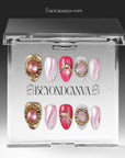 Rose Quartz Love & Heart Healing Handmade Press On Nails