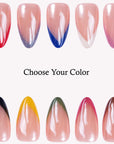 V Letter French Long Almond Palette Handmade Press On Nails