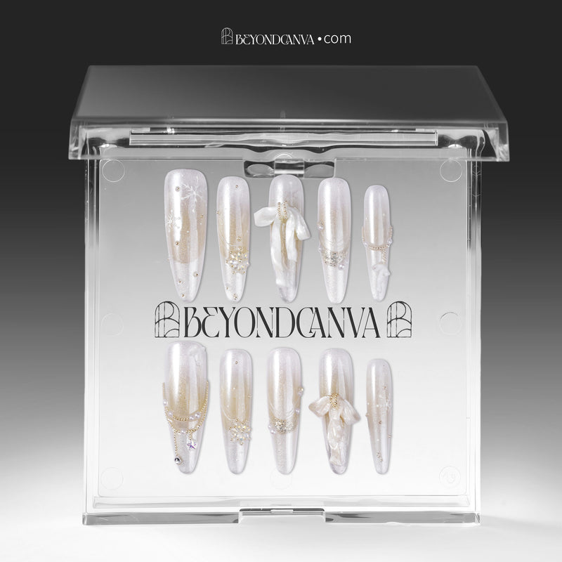 Frosted Ballet Handmade Press On Nails