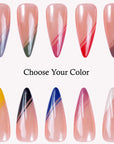 Side Bang French Extra Long Stelitto Palette Handmade Press On Nails