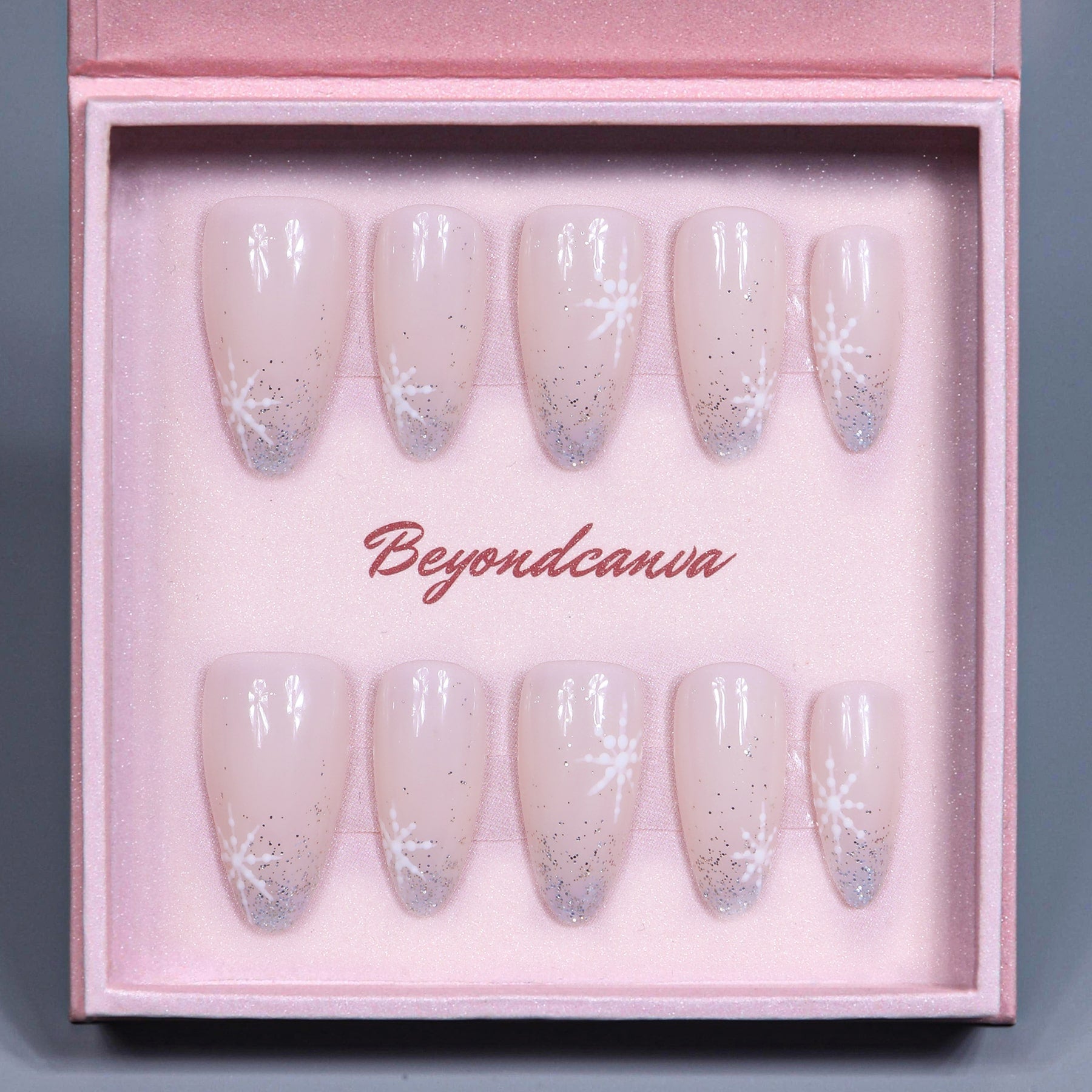 Frosted Elegance Handmade Press On Nails