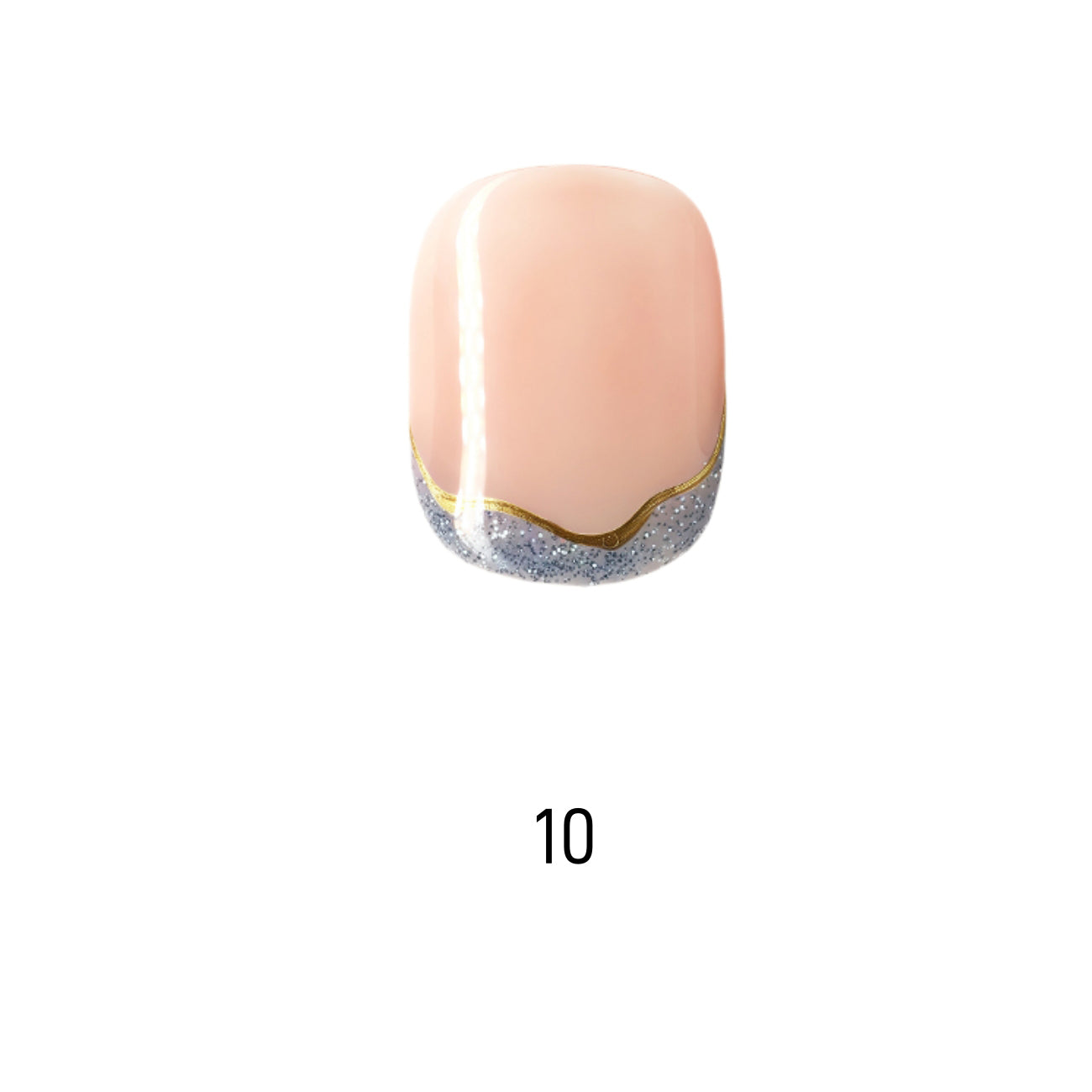 Wave French Short Oval Palette Handmade Press On Nails