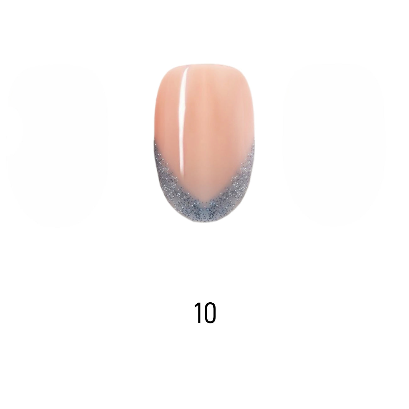 V Letter French Medium Oval Palette Handmade Press On Nails