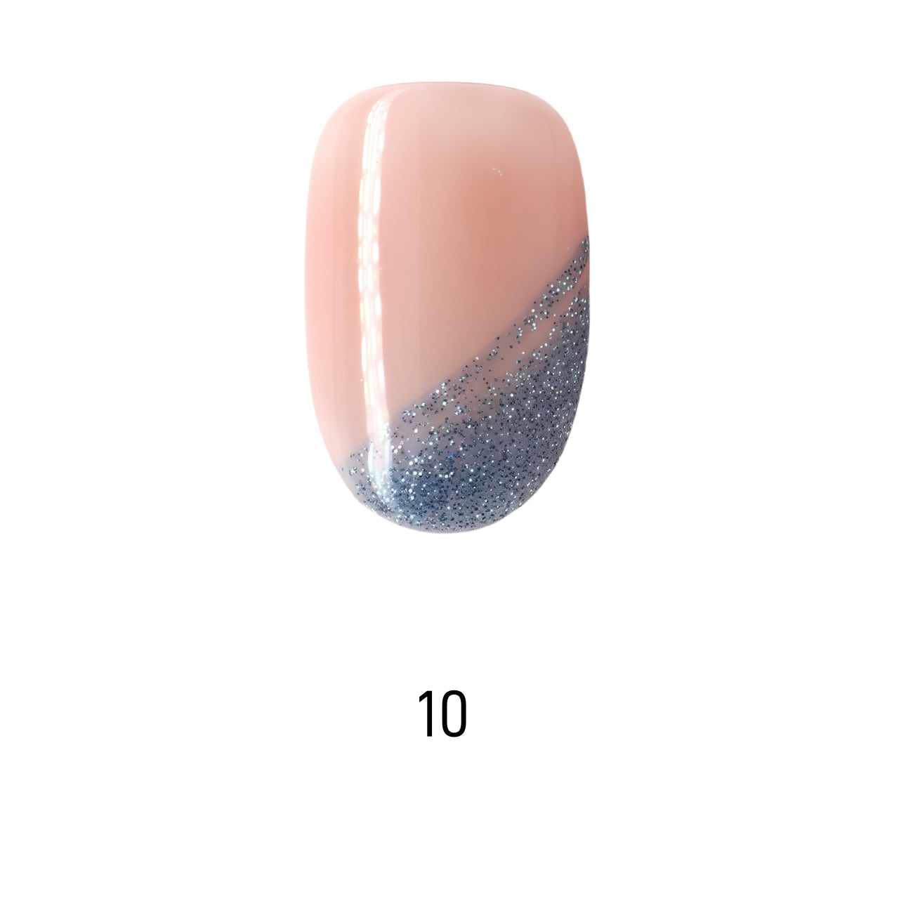 Side Bang French Medium Oval Palette Handmade Press On Nails