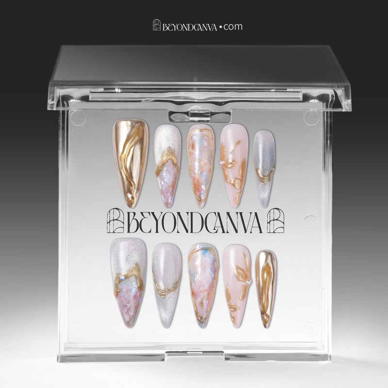 Radiant Fusion Handmade Press On Nails