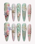 Porcelain Whisper Handmade Press On Nails